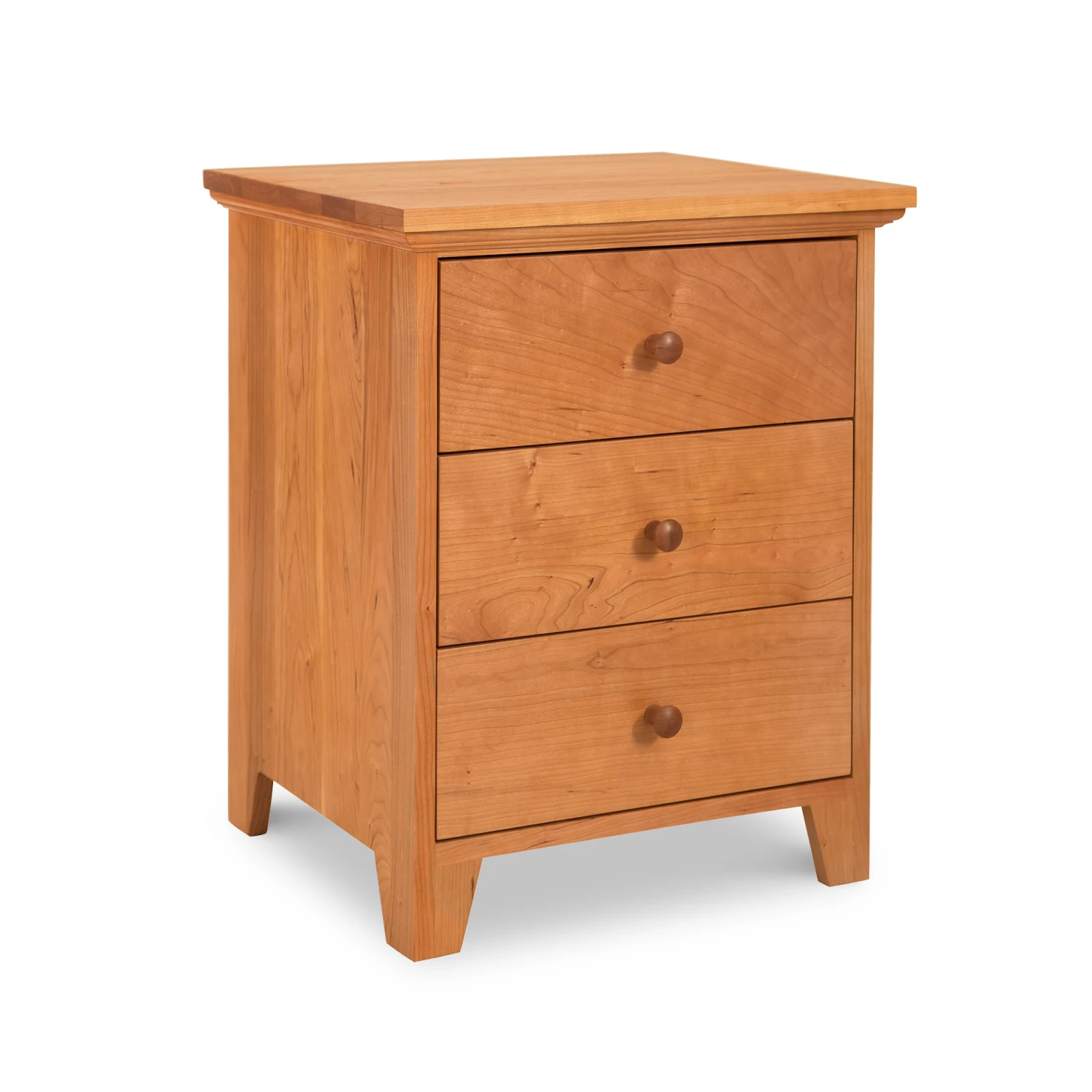 American Country Solid Wood 3-Drawer Nightstand - Shaker Style Bedside Table 3 American Country Solid Wood 3-Drawer Nightstand - Shaker Style Bedside Table