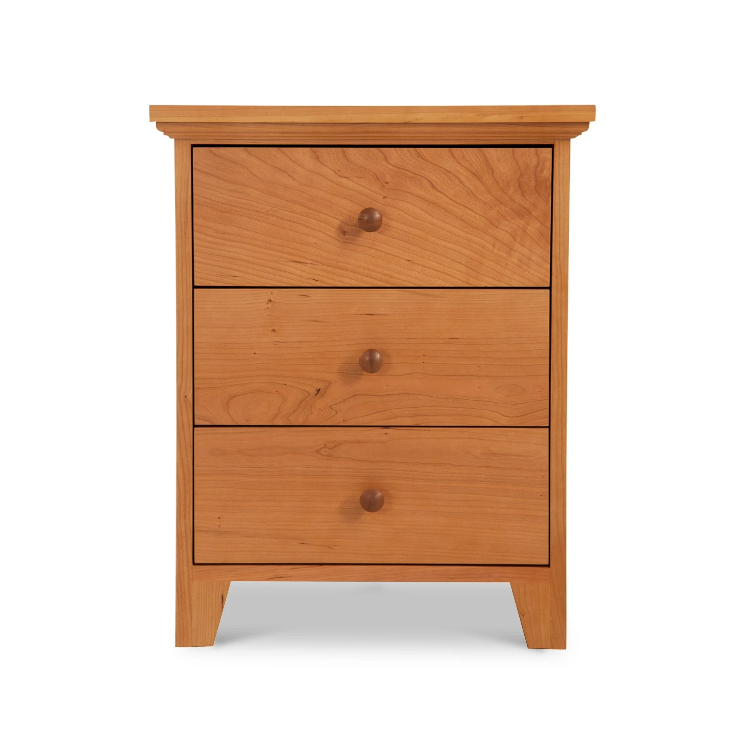 American Country Solid Wood 3-Drawer Nightstand - Shaker Style Bedside Table 4 American Country Solid Wood 3-Drawer Nightstand - Shaker Style Bedside Table - Image 2