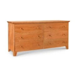 American Country 6-Drawer Solid Wood Dresser 15 American Country 6-Drawer Solid Wood Dresser -VERMONT WOODS American Country 6 Drawer Dresser Natural Cherry