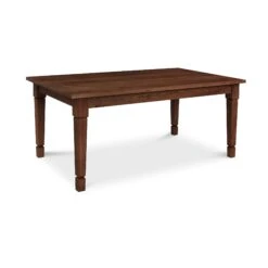 American Craftsman Solid Top Dining Table - Handcrafted Wood -VERMONT WOODS American Craftsman Solid Top Table 36x60 Natural Walnut