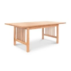 Solid Wood American Mission Extension Dining Table - Handcrafted -VERMONT WOODS American Mission Dining Extension Table 42x60 Natural Maple