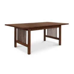 Solid Wood American Mission Extension Dining Table - Handcrafted -VERMONT WOODS American Mission Dining Extension Table 42x60 Natural Walnut