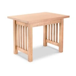 Solid Wood Mission End Table - Handmade in USA Arts and Crafts Furniture -VERMONT WOODS American Mission End Table Natural Maple