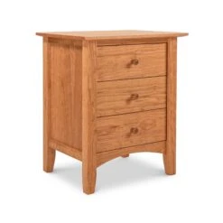 American Shaker 3-Drawer Nightstand: Handmade Vermont Woodwork