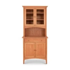 American Shaker Small 38" China Cabinet - Handcrafted Solid Hardwood