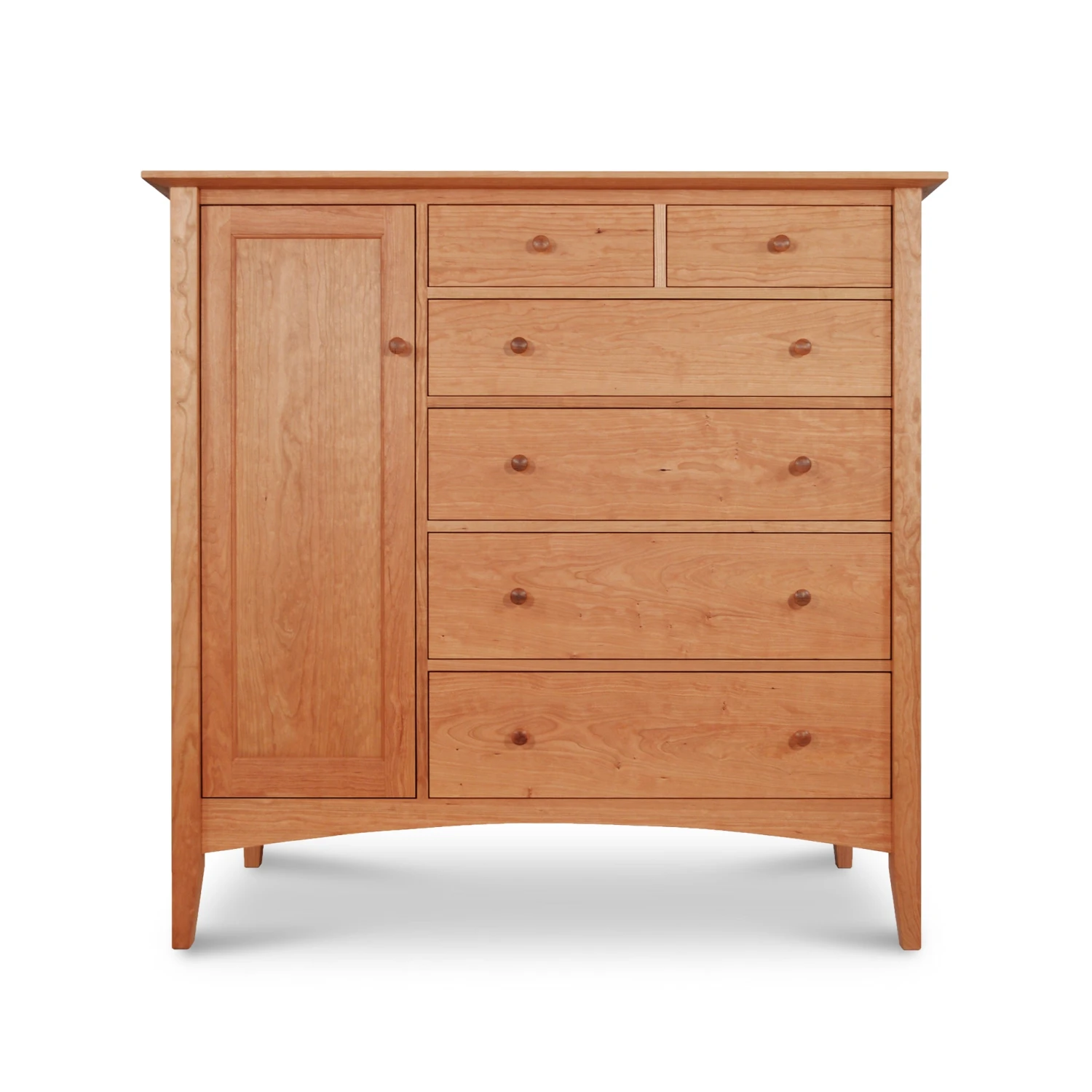 American Shaker Gent's Chest: Solid Hardwood Wardrobe Armoire 4 American Shaker Gent's Chest: Solid Hardwood Wardrobe Armoire - Image 2