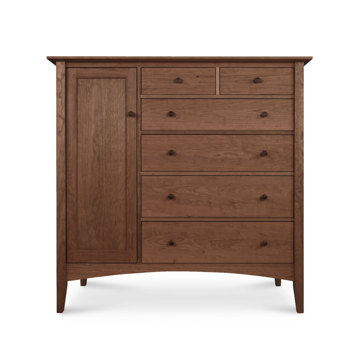 American Shaker Gent's Chest: Solid Hardwood Wardrobe Armoire 6 American Shaker Gent's Chest: Solid Hardwood Wardrobe Armoire - Image 4
