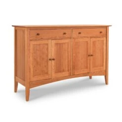 American Shaker Large Solid Wood Sideboard - Handcrafted in Vermont -VERMONT WOODS American Shaker Large Sideboard 63 Inch Natural Cherry f8246c32 aaf1 47d3 92f1 8052ac6e2375