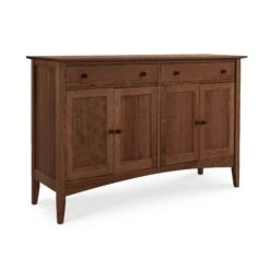 American Shaker Large Solid Wood Sideboard - Handcrafted in Vermont -VERMONT WOODS American Shaker Large Sideboard 63 Inch Natural Walnut 14e5d7e0 254d 4b17 ae55 c1c18eaafae7
