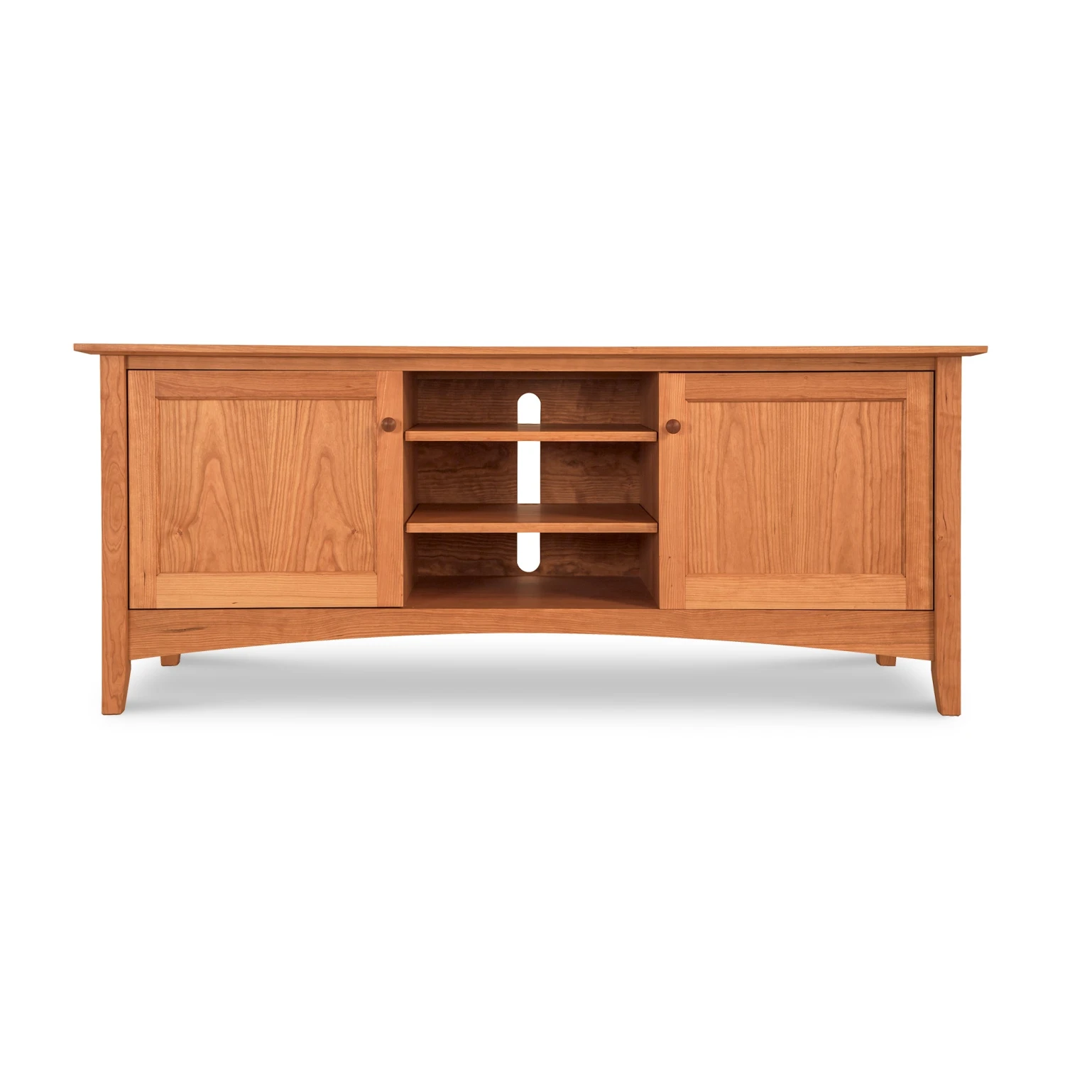American Shaker 67" Solid Wood TV Stand - Handcrafted Vermont Furniture 4 American Shaker 67" Solid Wood TV Stand - Handcrafted Vermont Furniture - Image 2