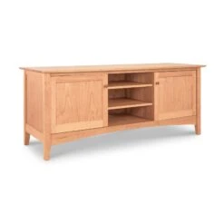 American Shaker 67" Solid Wood TV Stand - Handcrafted Vermont Furniture 18 American Shaker 67" Solid Wood TV Stand - Handcrafted Vermont Furniture -VERMONT WOODS American Shaker Large TV Stand 67 Inch Natural Maple