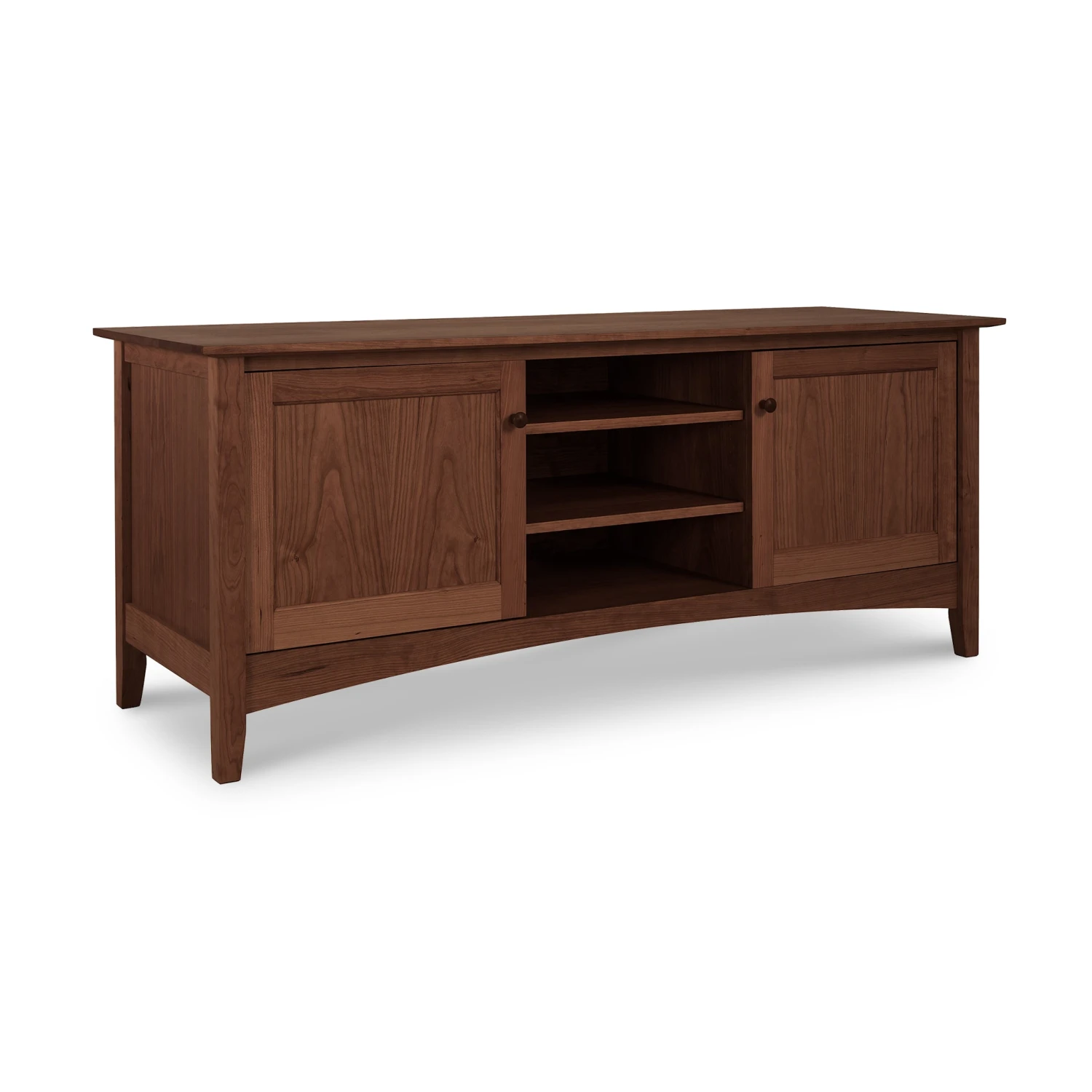 American Shaker 67" Solid Wood TV Stand - Handcrafted Vermont Furniture 11 American Shaker 67" Solid Wood TV Stand - Handcrafted Vermont Furniture - Image 9
