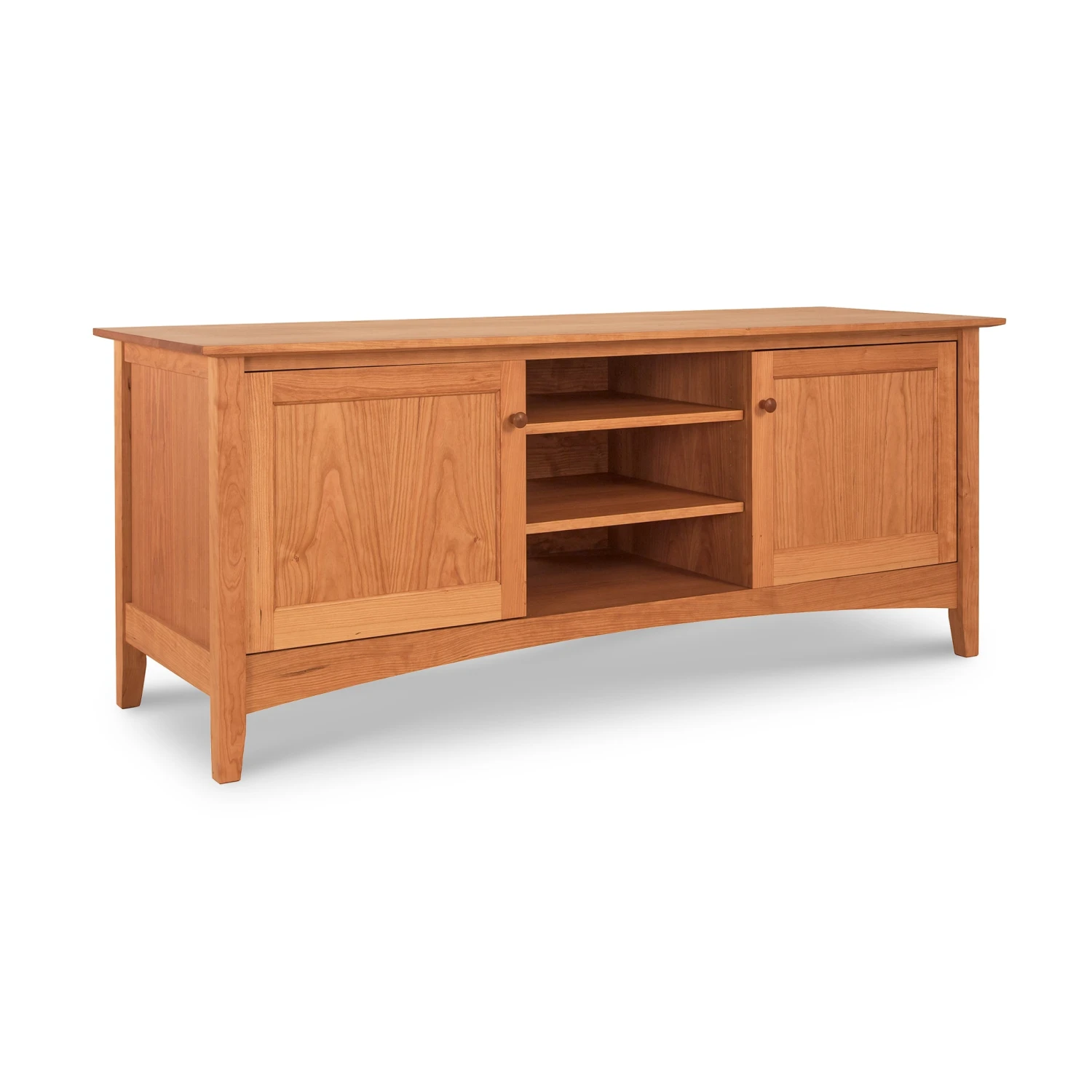 American Shaker 67" Solid Wood TV Stand - Handcrafted Vermont Furniture 3 American Shaker 67" Solid Wood TV Stand - Handcrafted Vermont Furniture