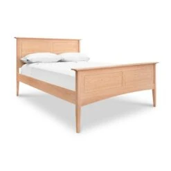 Solid Wood American Shaker Panel Bed - Handmade in Vermont -VERMONT WOODS American Shaker Panel Bed Queen Natural Maple