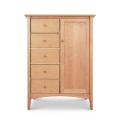 American Shaker Solid Hardwood Sweater Chest with 5 Drawers & Wardrobe 10 American Shaker Solid Hardwood Sweater Chest with 5 Drawers & Wardrobe -VERMONT WOODS American Shaker Sweater Chest Natural Maple