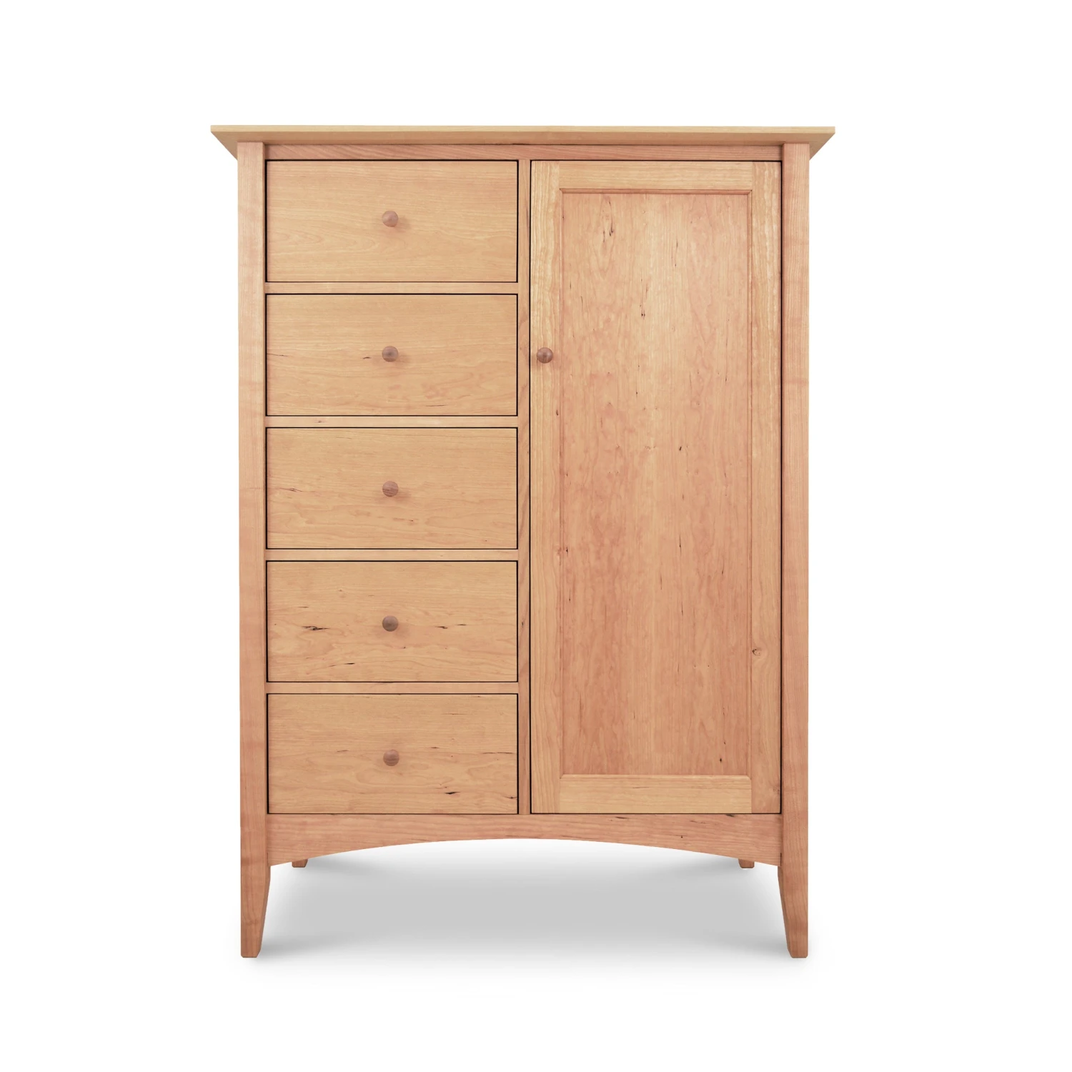American Shaker Solid Hardwood Sweater Chest with 5 Drawers & Wardrobe 6 American Shaker Solid Hardwood Sweater Chest with 5 Drawers & Wardrobe - Image 4