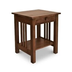 American Mission Solid Wood Nightstand with Storage Drawer 9 American Mission Solid Wood Nightstand with Storage Drawer -VERMONT WOODS Americna Mission 1 Drawer Open Shelf Nightstand Natural Walnut