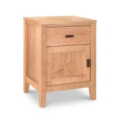 Modern Solid Wood Nightstand with Drawer and Door - Andover Collection -VERMONT WOODS Andover Modern 1 Door 1 Drawer Nightstand Natural Maple