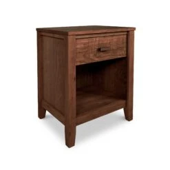 Andover Modern 1-Drawer Enclosed Shelf Nightstand 11 Andover Modern 1-Drawer Enclosed Shelf Nightstand -VERMONT WOODS Andover Modern 1 Drawer Enclosed Shelf Nightstand Natural Walnut