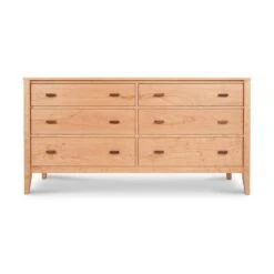 Andover Modern 6-Drawer Solid Wood Dresser 8 Andover Modern 6-Drawer Solid Wood Dresser -VERMONT WOODS Andover Modern 6 Drawer Dresser Natural Maple