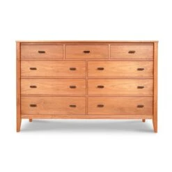 Andover Modern 9-Drawer Dresser - Solid Hardwood Storage