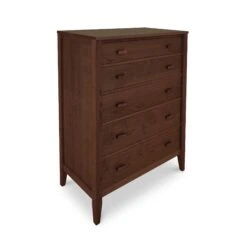 Andover Modern 5-Drawer Chest: Handcrafted Solid Wood Storage 11 Andover Modern 5-Drawer Chest: Handcrafted Solid Wood Storage -VERMONT WOODS Andover Modern Chest 5 Drawer Natural Walnut