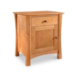 Andrews Handcrafted 1-Drawer Nightstand with Storage Door