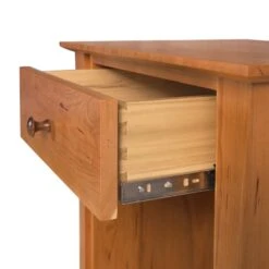 Andrews 1-Drawer Enclosed Shelf Nightstand - Natural Cherry Hardwood 9 Andrews 1-Drawer Enclosed Shelf Nightstand - Natural Cherry Hardwood -VERMONT WOODS Andrews 1 Drawer Enclosed Shelf Nightstand 2