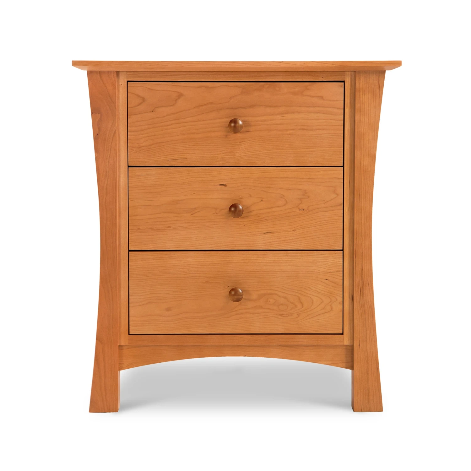 Andrews 3-Drawer Nightstand in Natural Cherry 4 Andrews 3-Drawer Nightstand in Natural Cherry - Image 2