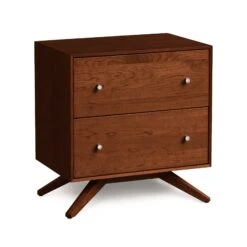 Copeland Furniture Astrid 2-Drawer Nightstand 17 Copeland Furniture Astrid 2-Drawer Nightstand -VERMONT WOODS Astrid Cherry 2 Drawer Nightstand Cognac Cherry