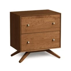 Copeland Furniture Astrid 2-Drawer Nightstand 18 Copeland Furniture Astrid 2-Drawer Nightstand -VERMONT WOODS Astrid Cherry 2 Drawer Nightstand Saddle Cherry