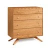 Copeland Astrid 4-Drawer Chest - Solid Hardwood 1 Copeland Astrid 4-Drawer Chest - Solid Hardwood -VERMONT WOODS Astrid Cherry 4 Drawer Chest