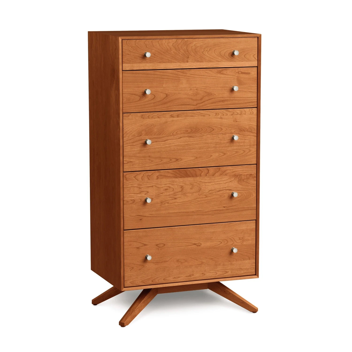 Astrid 5-Drawer Chest: Solid Cherry Hardwood Bedroom Storage 8 Astrid 5-Drawer Chest: Solid Cherry Hardwood Bedroom Storage - Image 6