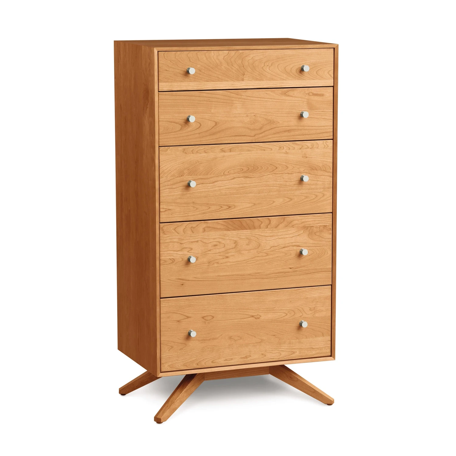 Astrid 5-Drawer Chest: Solid Cherry Hardwood Bedroom Storage 6 Astrid 5-Drawer Chest: Solid Cherry Hardwood Bedroom Storage - Image 4