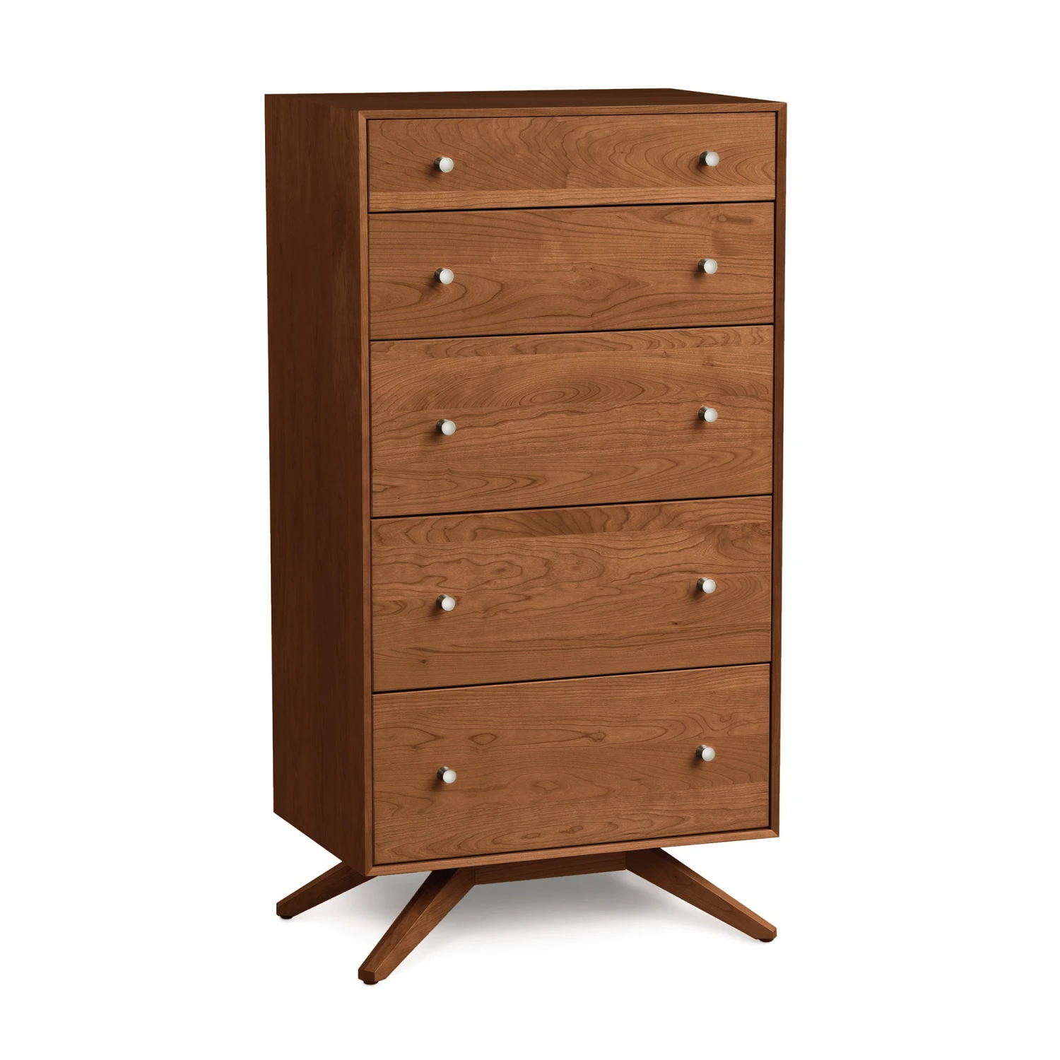 Astrid 5-Drawer Chest: Solid Cherry Hardwood Bedroom Storage 10 Astrid 5-Drawer Chest: Solid Cherry Hardwood Bedroom Storage - Image 8