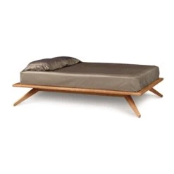 Astrid Solid Wood Platform Bed - Handcrafted Mid-Century Modern Design 40 Astrid Solid Wood Platform Bed - Handcrafted Mid-Century Modern Design -VERMONT WOODS Astrid Cherry Platform Bed with No Headboard 7a329304 51af 4bc8 b05e 886383b0f603