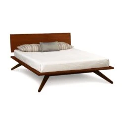 Astrid Solid Wood Platform Bed - Handcrafted Mid-Century Modern Design 31 Astrid Solid Wood Platform Bed - Handcrafted Mid-Century Modern Design -VERMONT WOODS Astrid Cherry Platform Bed Cognac Cherry