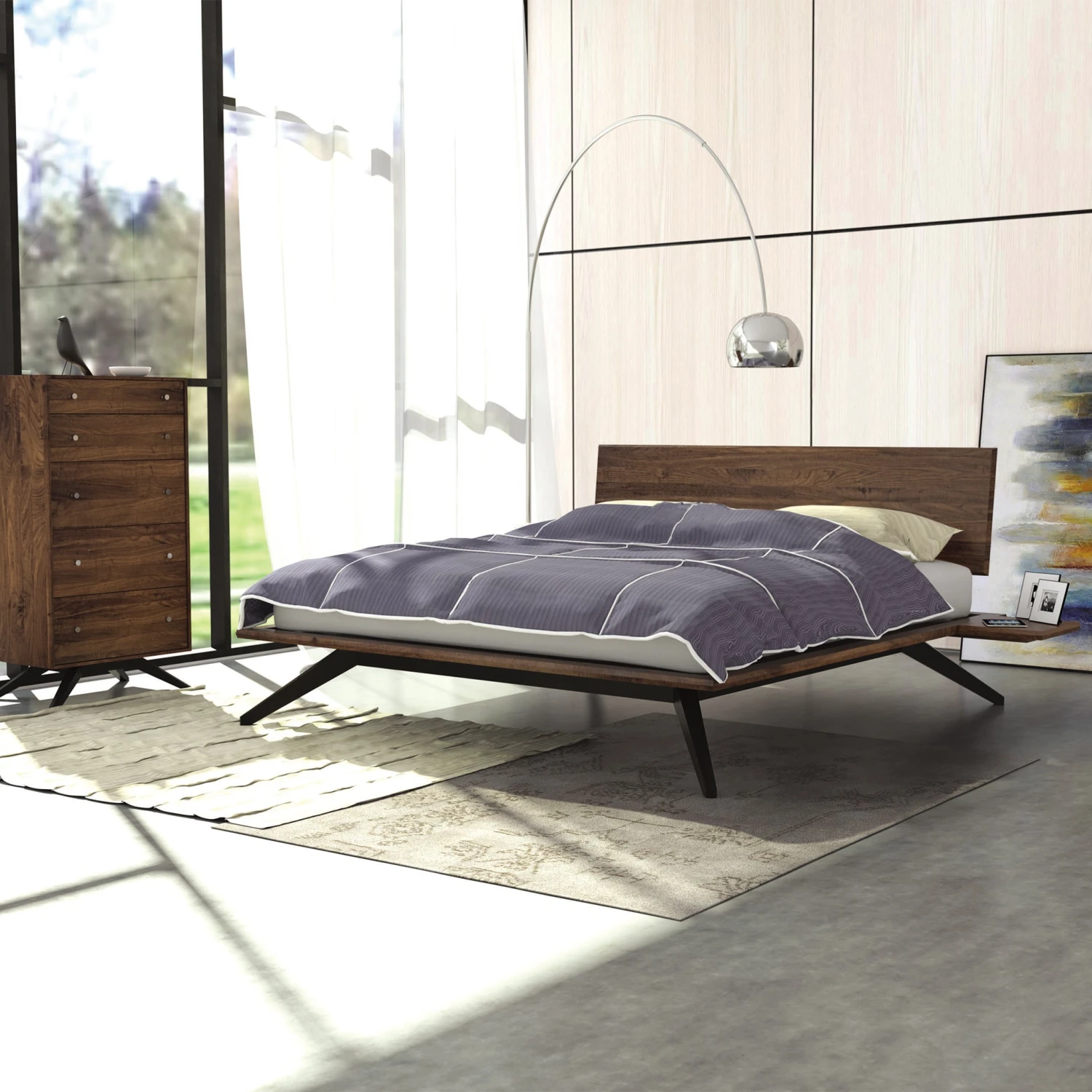 Astrid Solid Wood Platform Bed - Handcrafted Mid-Century Modern Design 7 Astrid Solid Wood Platform Bed - Handcrafted Mid-Century Modern Design - Image 5