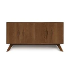 Copeland Audrey 4-Door Buffet - Handcrafted Solid Wood Sideboard 16 Copeland Audrey 4-Door Buffet - Handcrafted Solid Wood Sideboard -VERMONT WOODS Audrey Cherry 4 Door Buffet Saddle Cherry