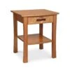 Berkeley 1-Drawer Open Shelf Solid Wood Nightstand -VERMONT WOODS Berkeley Cherry 1 Drawer Open Shelf Nightstand
