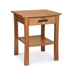 Berkeley 1-Drawer Open Shelf Solid Wood Nightstand -VERMONT WOODS Berkeley Cherry 1 Drawer Open Shelf Nightstand Natural Cherry