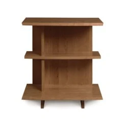 Berkeley Solid Cherry Open Shelf Nightstand - Left Hand Side -VERMONT WOODS Berkeley Cherry Open Shelf Nightstand Saddle Cherry