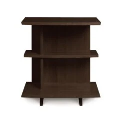 Berkeley Solid Cherry Open Shelf Nightstand - Left Hand Side -VERMONT WOODS Berkeley Cherry Open Shelf Nightstand Smoke Cherry