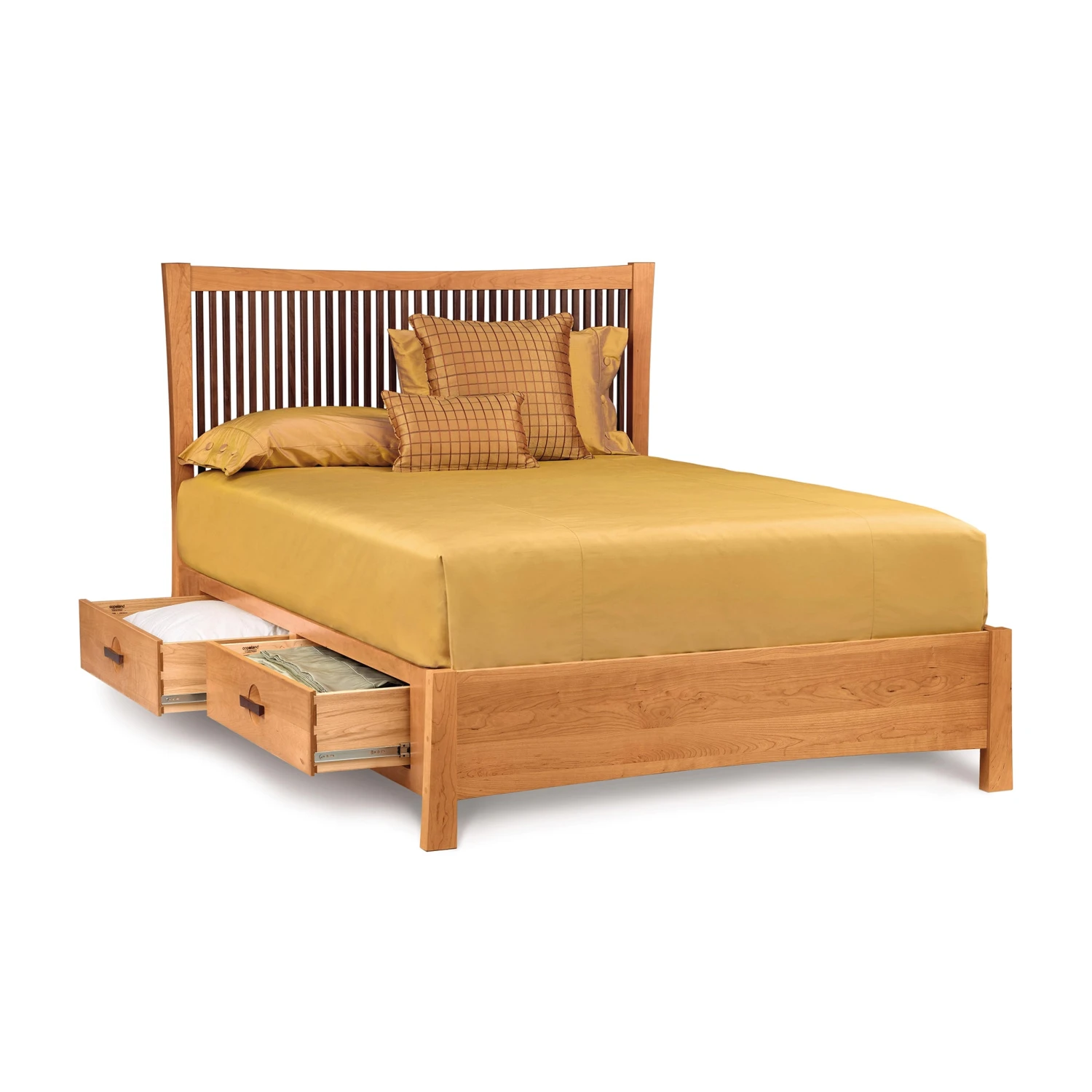 Copeland Berkeley Cherry Wood Storage Platform Bed 4 Copeland Berkeley Cherry Wood Storage Platform Bed - Image 2