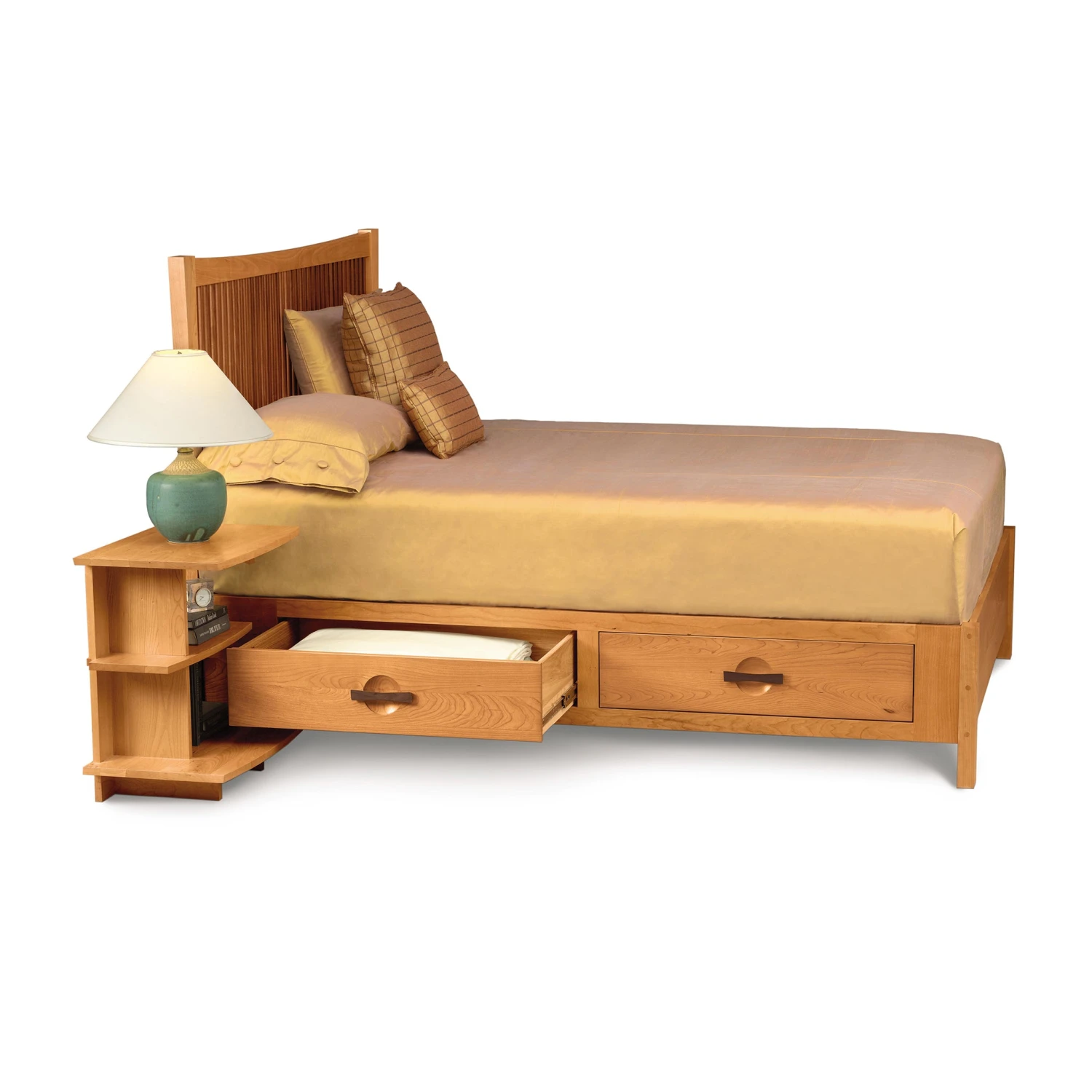 Copeland Berkeley Cherry Wood Storage Platform Bed 5 Copeland Berkeley Cherry Wood Storage Platform Bed - Image 3