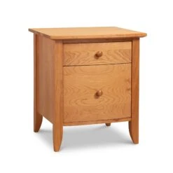 Vermont Woods Studios Bow Front 1-Drawer Nightstand with Door