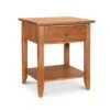 Bow Front 1-Drawer Open Shelf Nightstand 1 Bow Front 1-Drawer Open Shelf Nightstand -VERMONT WOODS Bow Front 1 Drawer Open Shelf Nightstand