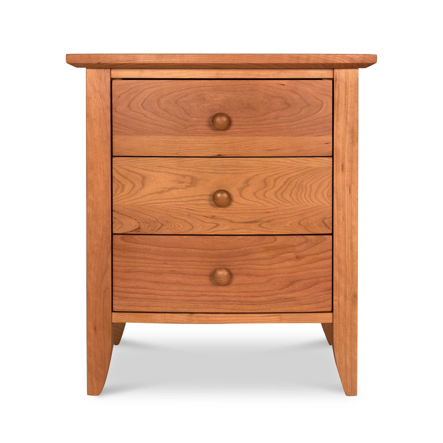 Bow Front 3-Drawer Nightstand: Handcrafted Modern Bedside Storage 4 Bow Front 3-Drawer Nightstand: Handcrafted Modern Bedside Storage - Image 2