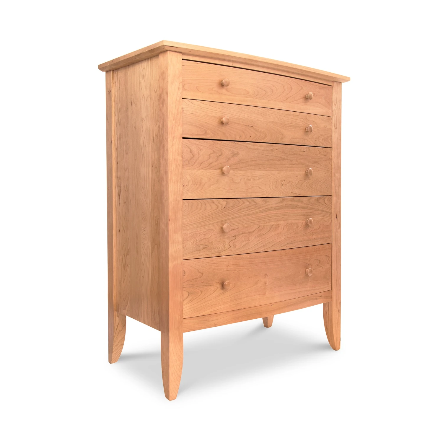 Solid Wood Bow Front 5-Drawer Chest - Handmade Bedroom Storage 7 Solid Wood Bow Front 5-Drawer Chest - Handmade Bedroom Storage - Image 5