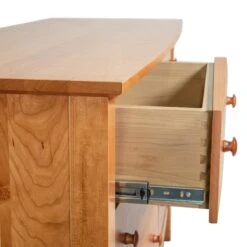 Vermont Handmade Bow Front 6-Drawer Dresser - Natural Solid Wood -VERMONT WOODS Bow Front 6 Drawer Dresser 5